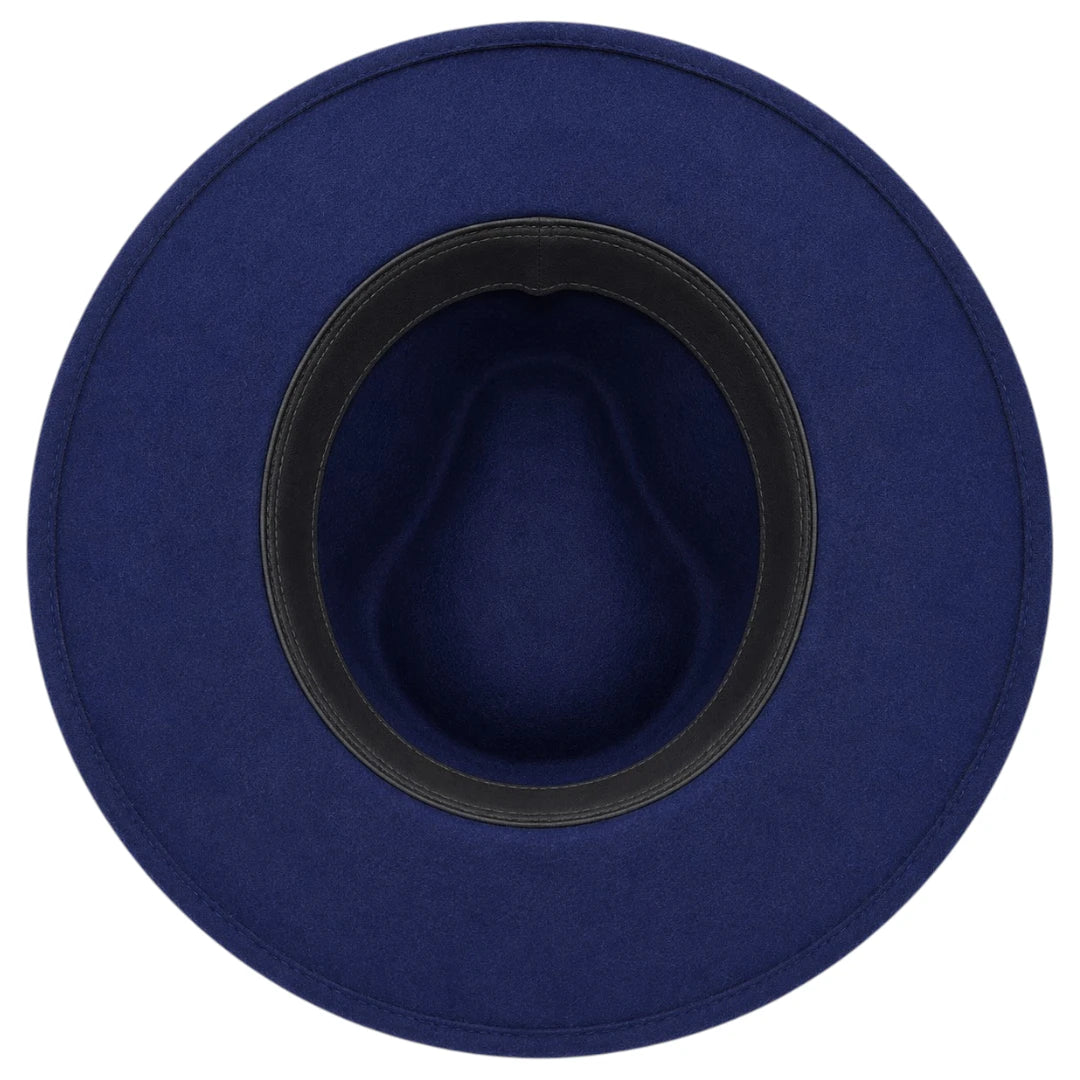 Noble Hat Co Premium Blue Wool Felt Fedora Hat