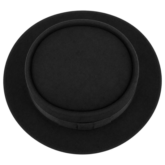 Noble Hat Co Black Midnight Monarch Pork Pie Hat