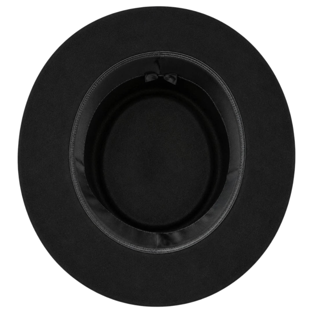 Noble Hat Co Black Midnight Monarch Pork Pie Hat
