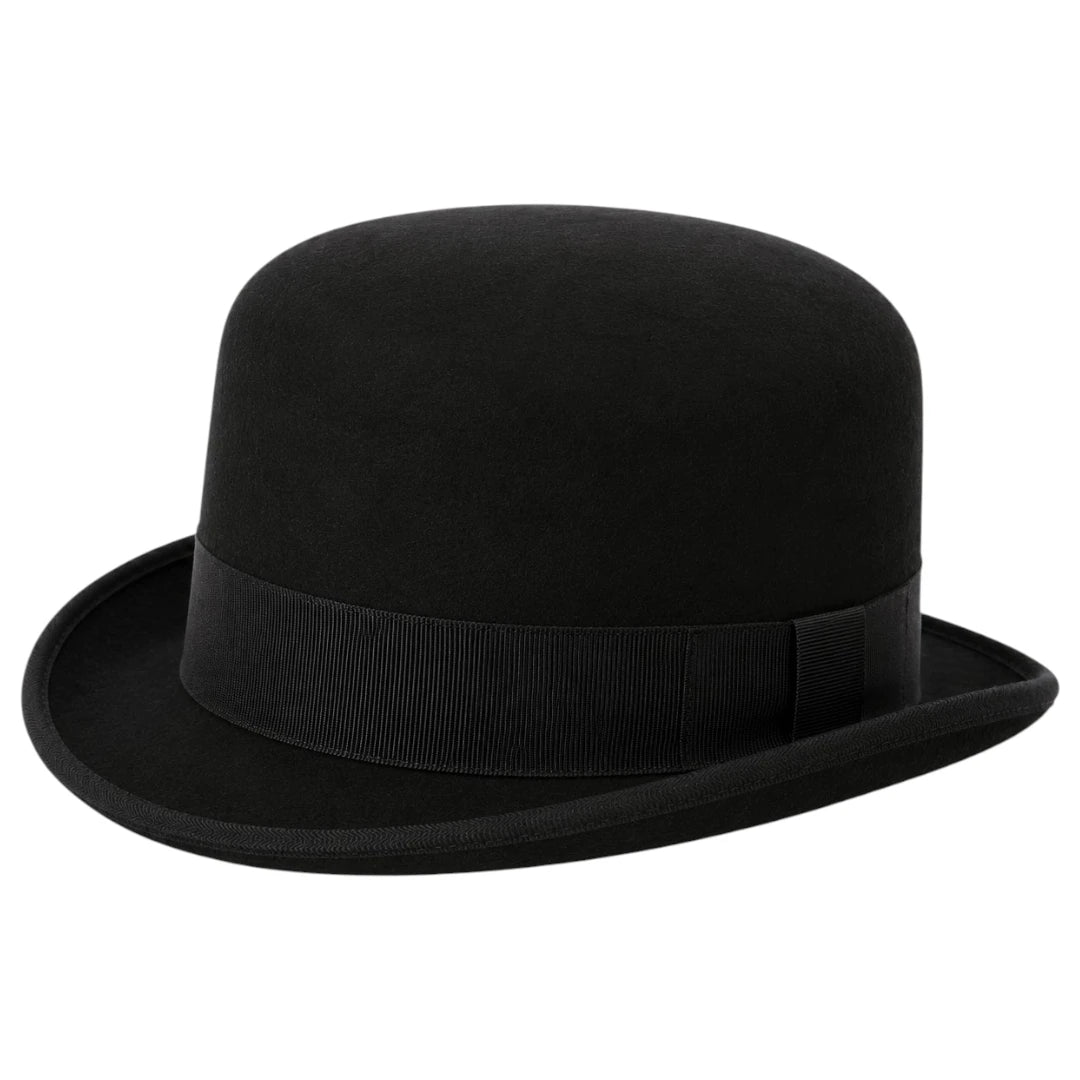 Noble Hat Co Premium Black Wool Felt Bowler Hat