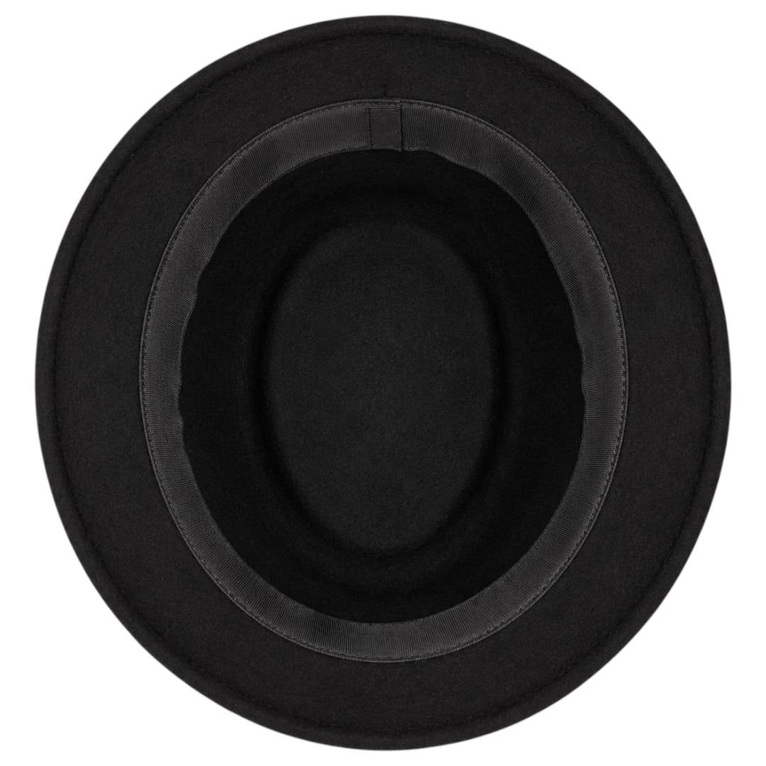Noble Hat Co Premium Black Wool Felt Pork Pie Hat
