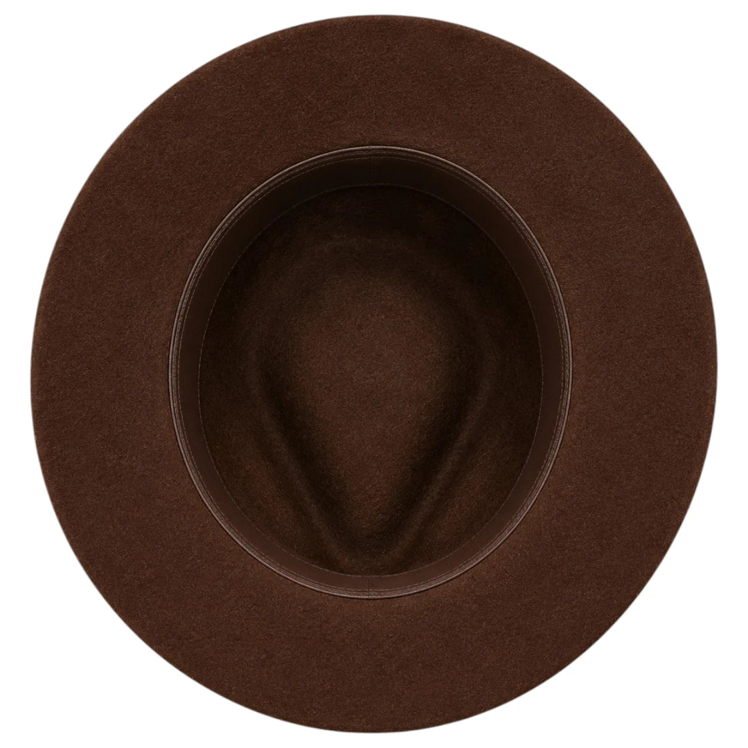 Noble Hat Co Premium Brown Wool Felt Fedora Hat