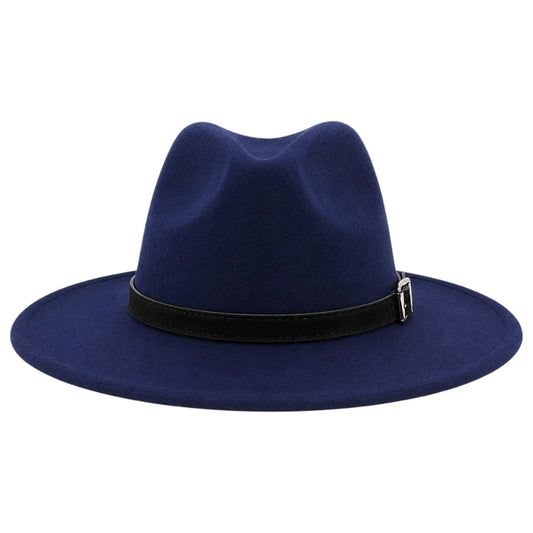 Noble Hat Co Premium  Blue Wool Felt Fedora Hat